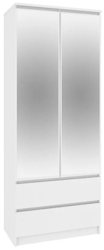 Шкаф с огледала ESTRELLA S60 2D2SZ, 60x180x51, бяло
