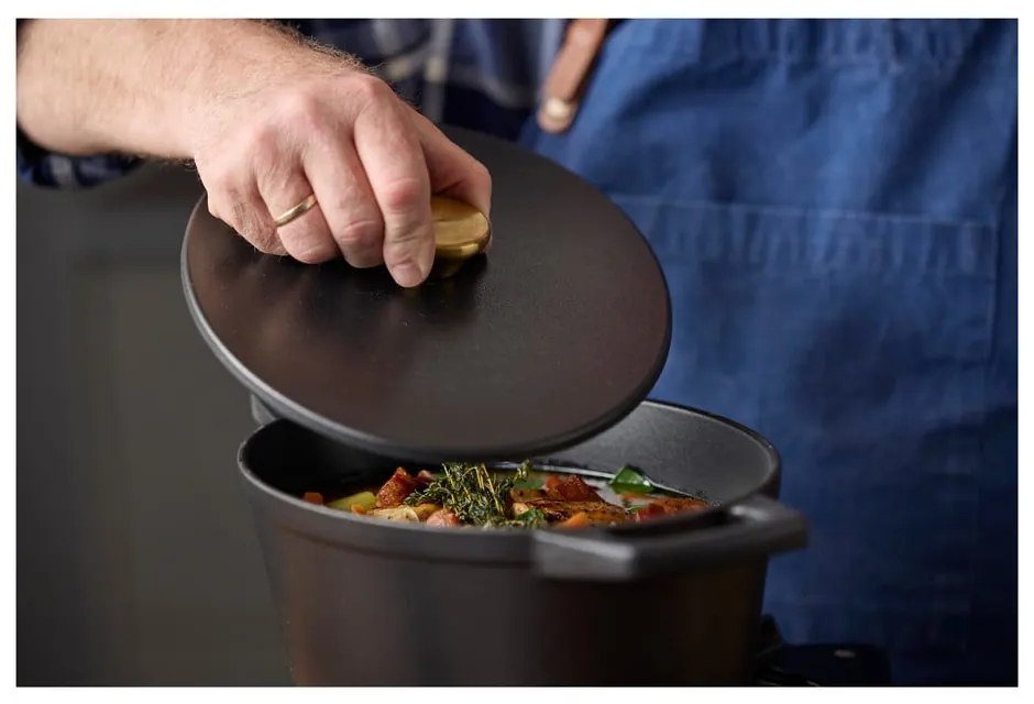 Гърне от излято желязо с капак подходящо за индукционен котлон 3,6 l – Holm