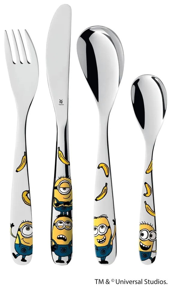 Комплект прибори за хранене от неръждаема стомана за деца от 4 части Minions - WMF