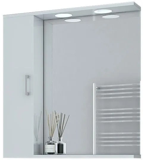 Огледало с ляво cabinet Drop Ritmo 75-White