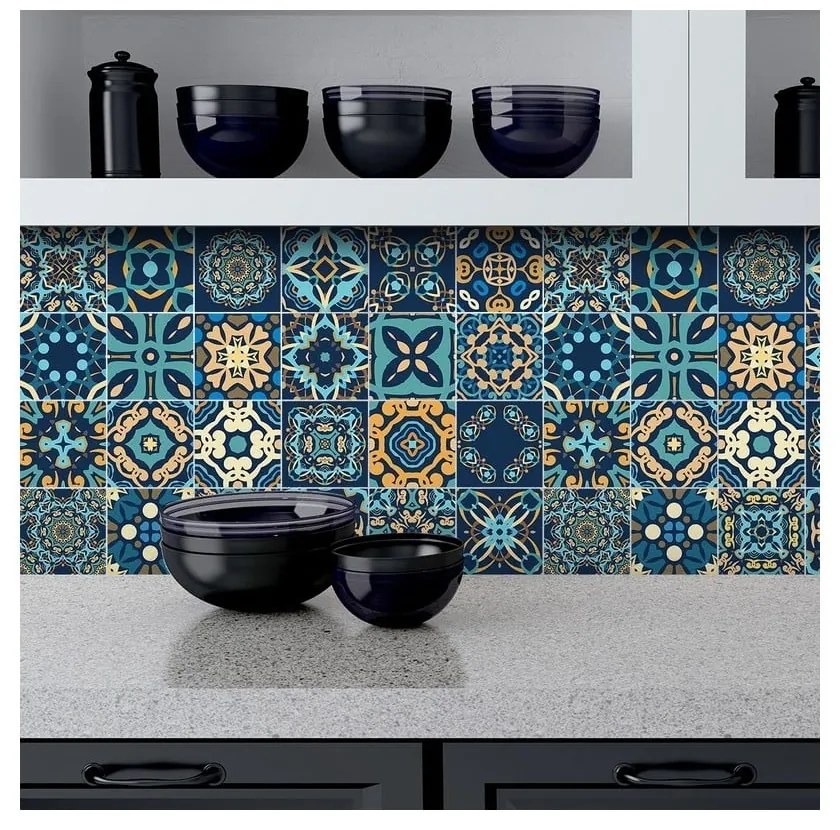 Комплект от 9 декоративни стикера за стена , 10 x 10 cm Dizier - Ambiance