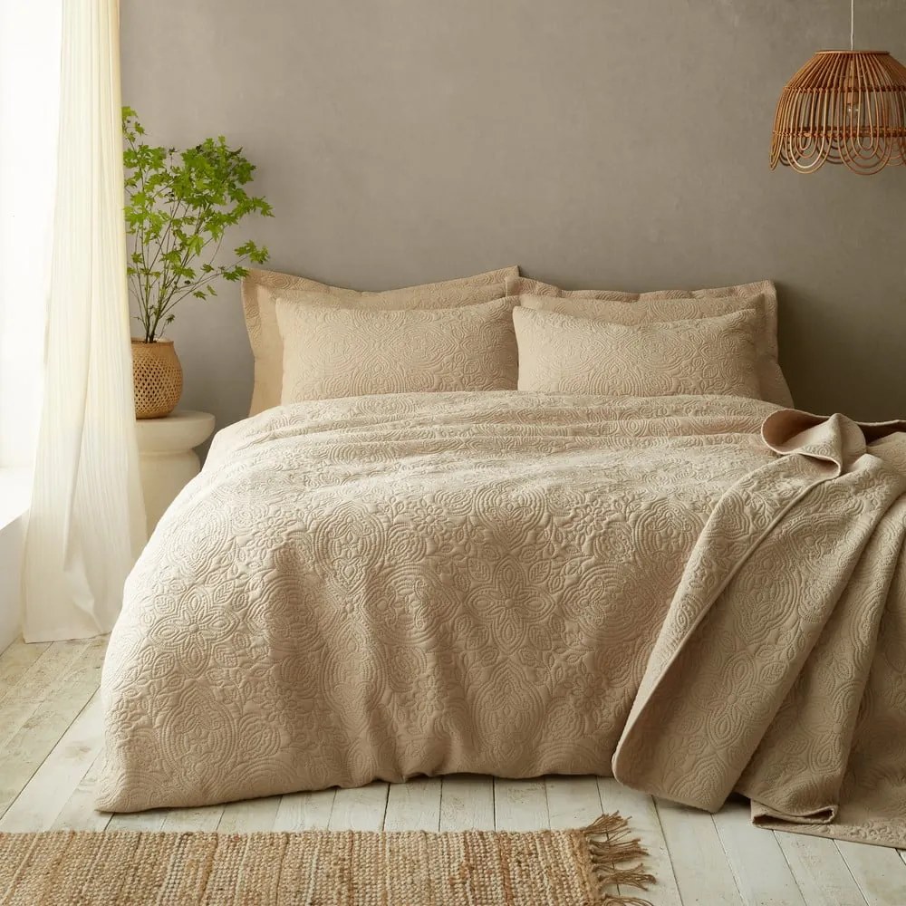 Бежово двойно удължено спално бельо 230x220 cm Casablanca Pinsonic – Pineapple Elephant