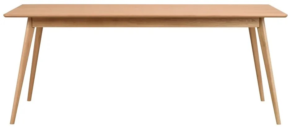 Сгъваема маса за хранене с плот от ясенова дървесина 190x90 cm Yumi - Rowico