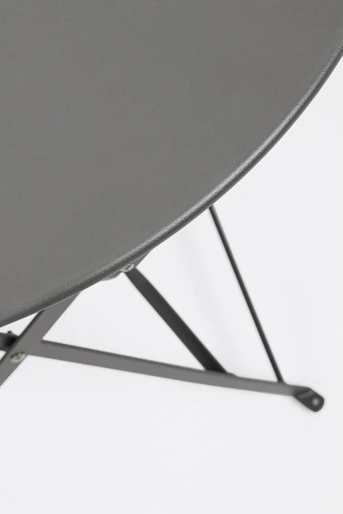 Антрацитен стоманен градински комплект за хранене за 2 Austin – Bizzotto