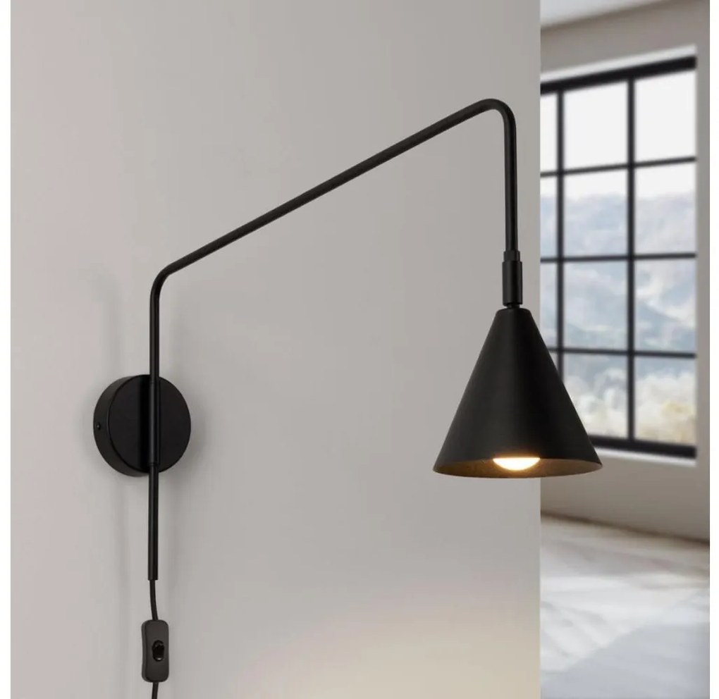 Sollux SL.1697 - Аплик NOX 1xE14/10W/230V черен