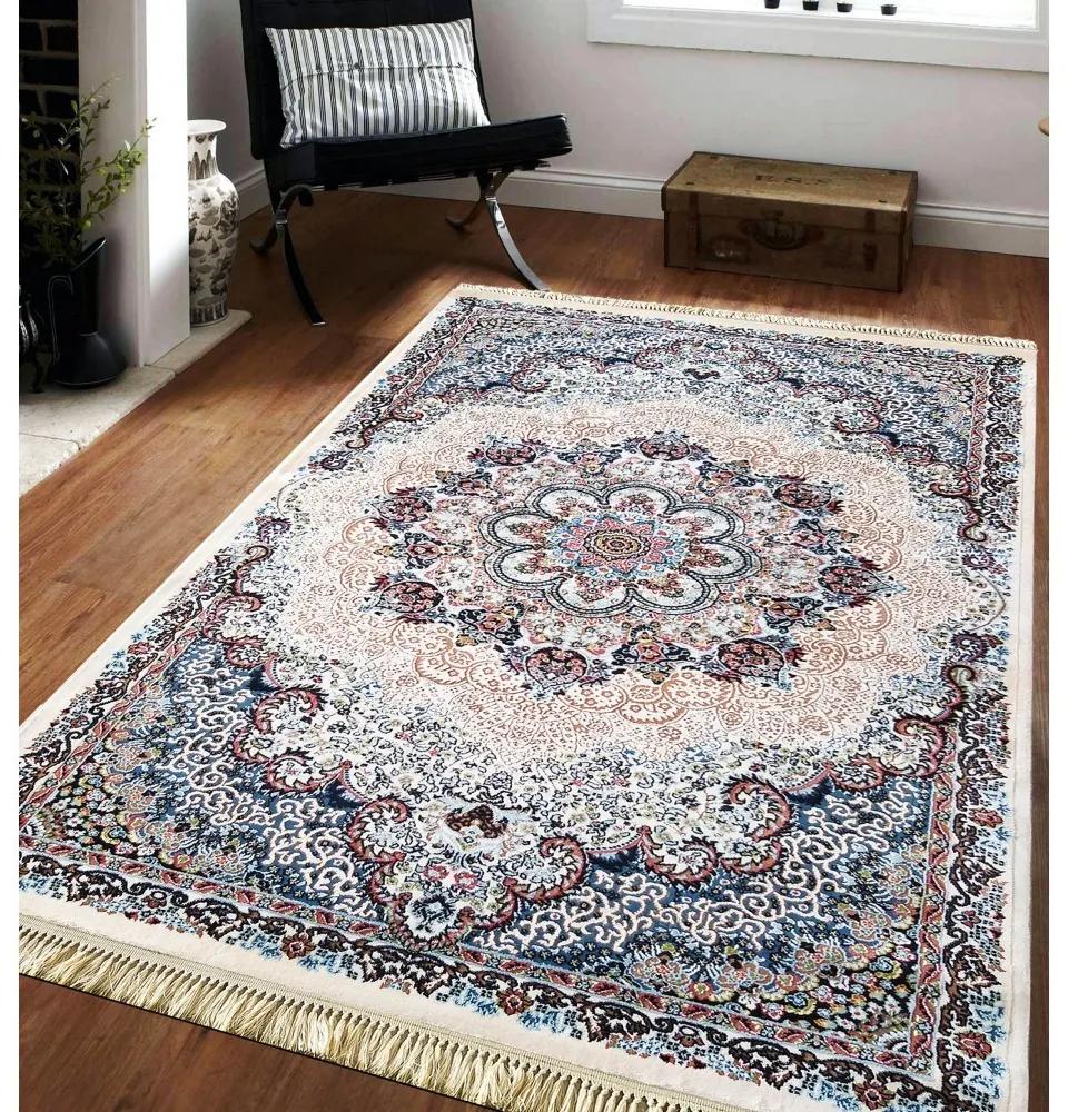 Луксозен килим с красива многоцветна ориенталска шарка