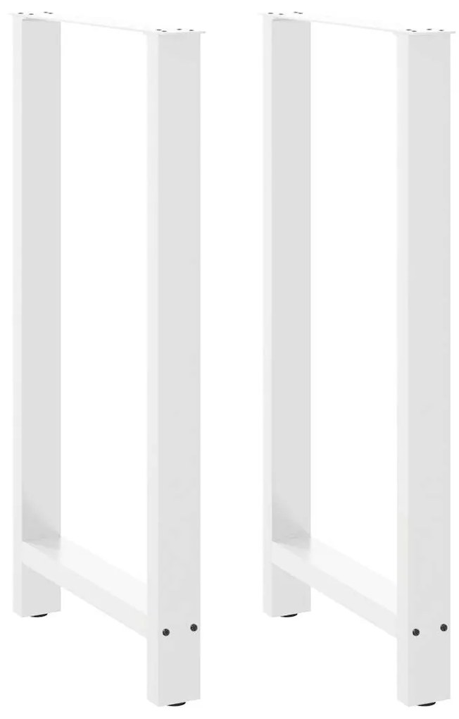 4013357 vidaXL Крака за бар маса, бели, 2 бр., 60 x (110-111) см, стомана