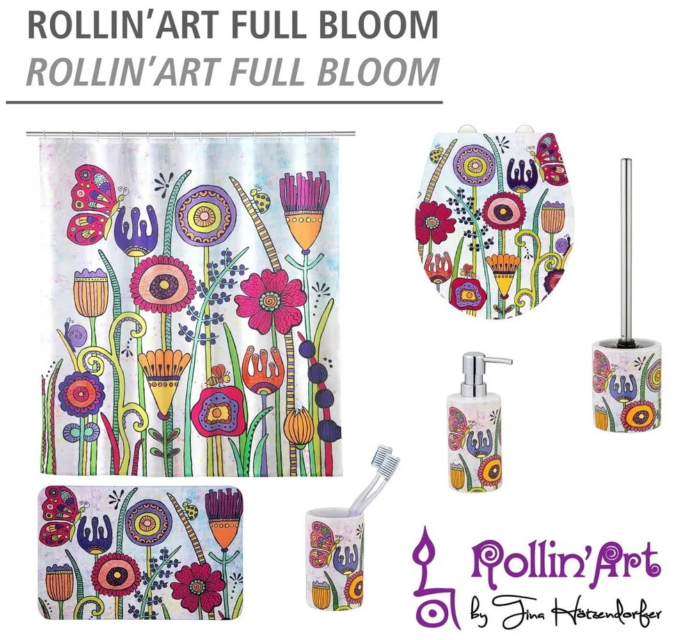 Керамичен диспенсер за сапун 360 ml Rollin'Art Full Bloom – Wenko