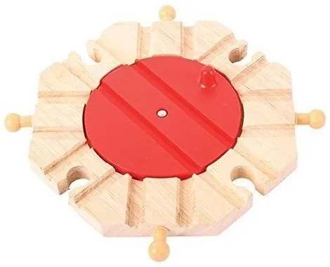 Bigjigs - Дървена обръщателна платформа - Осем посоки