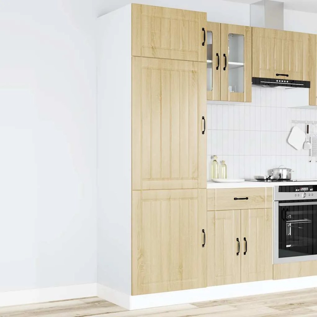 853870 vidaXL Кухненски шкаф Lucca, дъб сонома, инженерно дърво