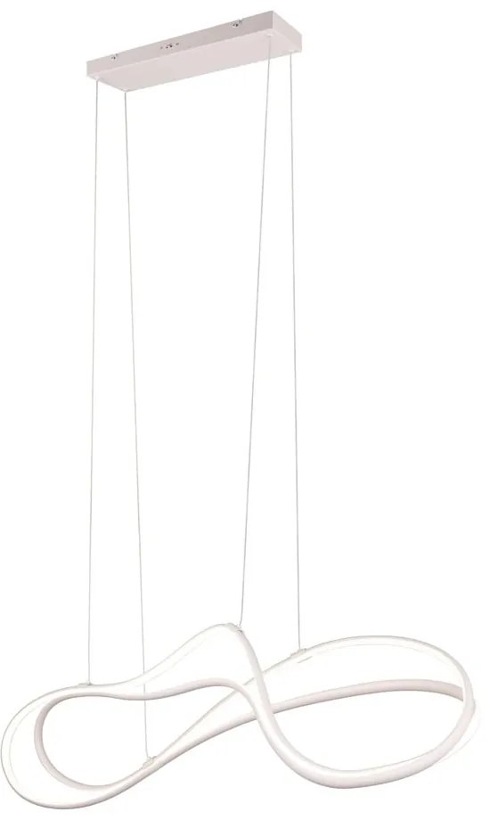 Бяло LED висящо осветително тяло с метален абажур Nala - Trio Select