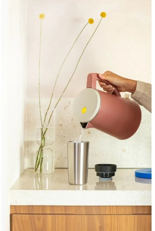 Термо чаша Brabantia Make&Take 1008489, 360 мл, Устойчива на разливане, Инокс/сив