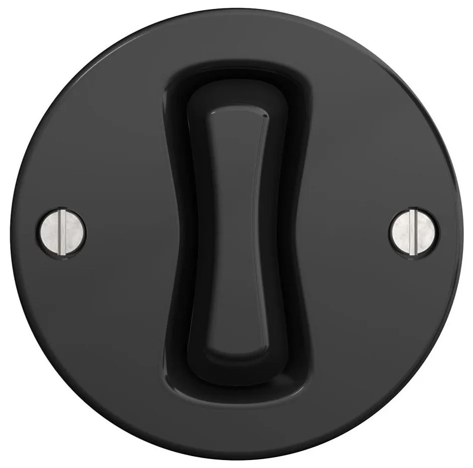 Kliklap - Черен безрамков ретро бутон