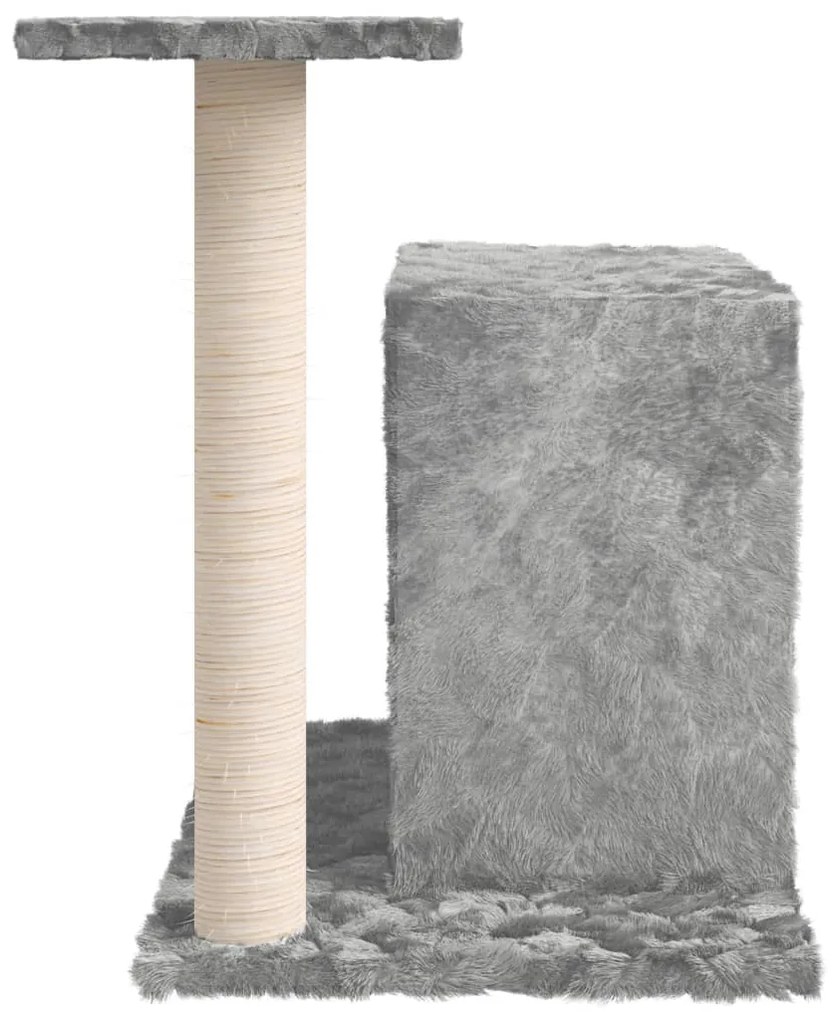 Котешко дърво със сизалени стълб, светлосиво, 51 см