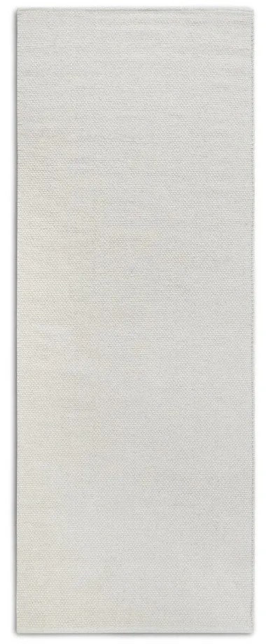 Кремава ръчно изработена пътека със смес от вълна 80x200 cm Pradesh Natural White – Elle Decoration