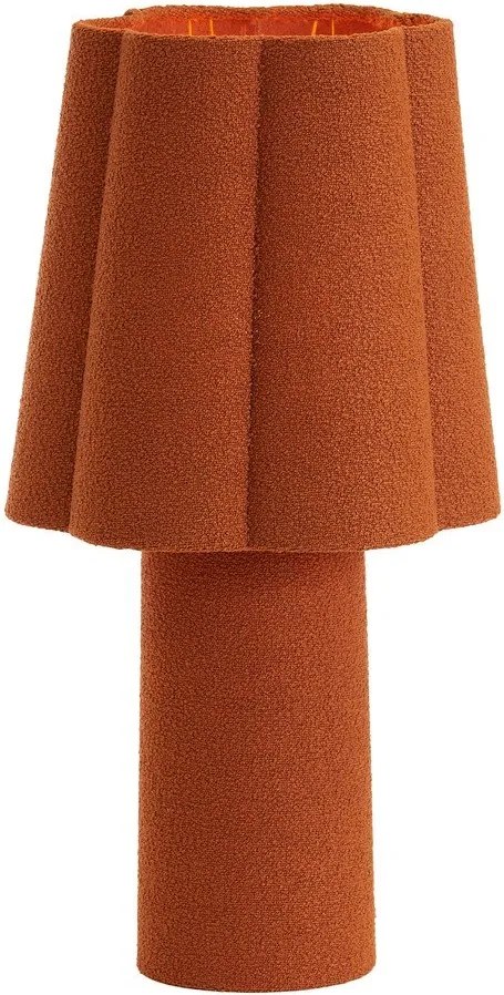 Настолна лампа в тухлен цвят с текстилен абажур (височина 50 cm) Musaby – Light & Living