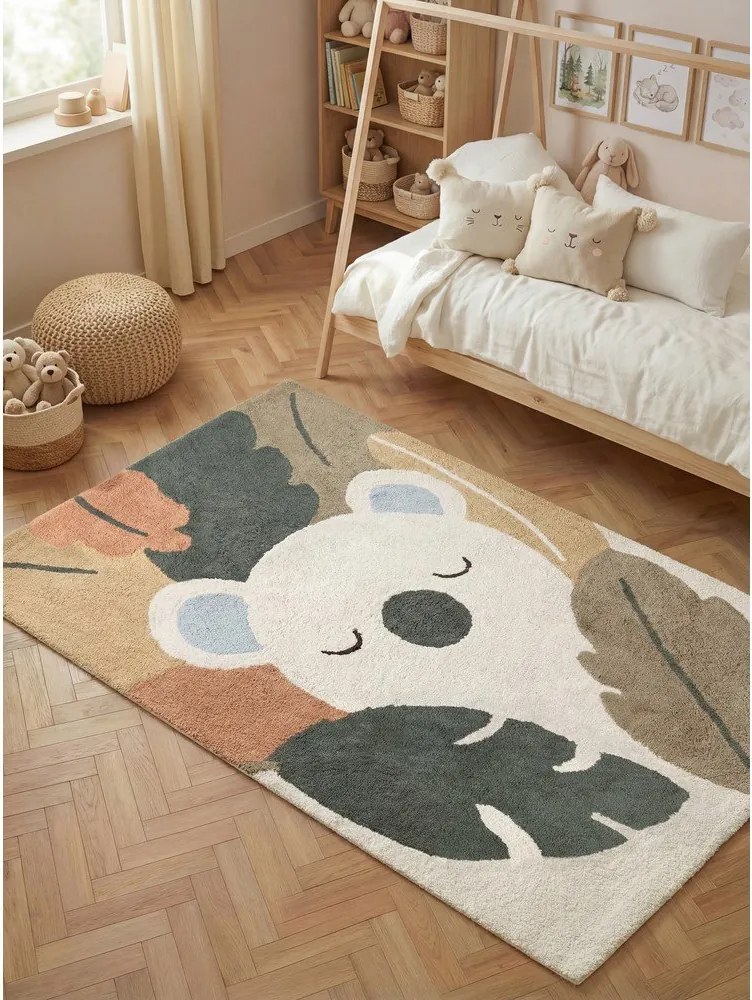Кремав памучен детски килим подходящ за пране/ръчно изработен 140x200 cm Snuggle Rio – Hanse Home