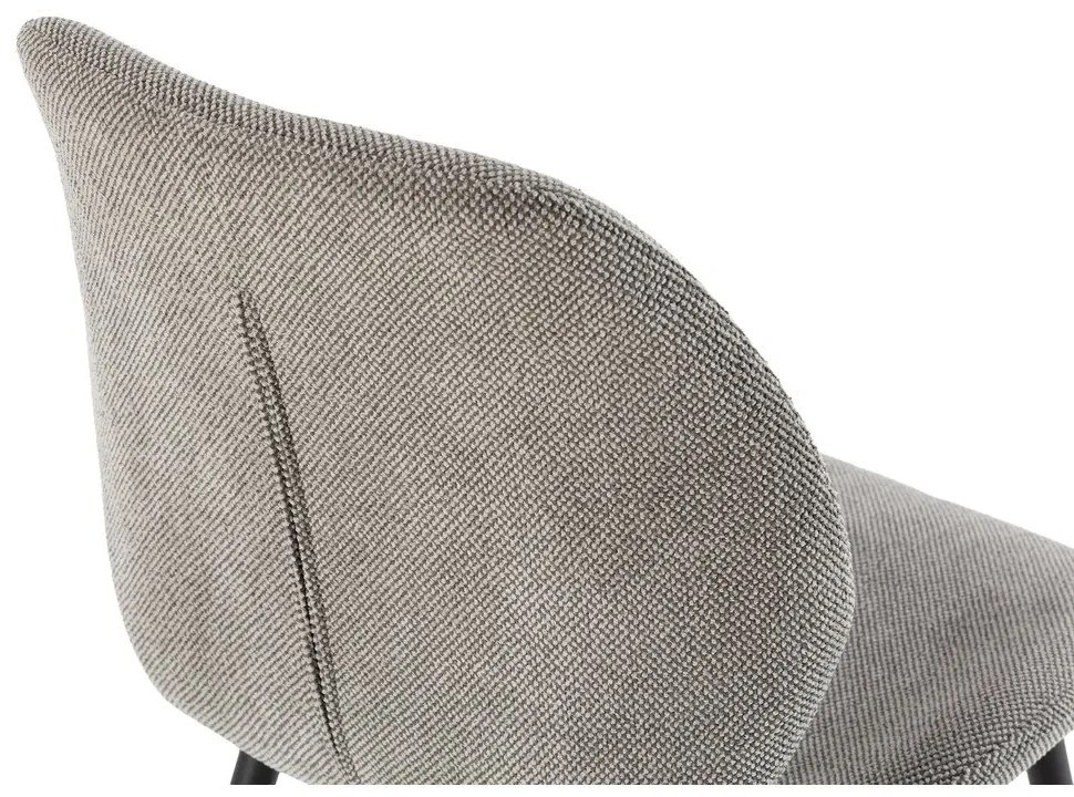 Светлосиви тапицирани трапезни столове в комплект 4 бр. Ansu – Marckeric