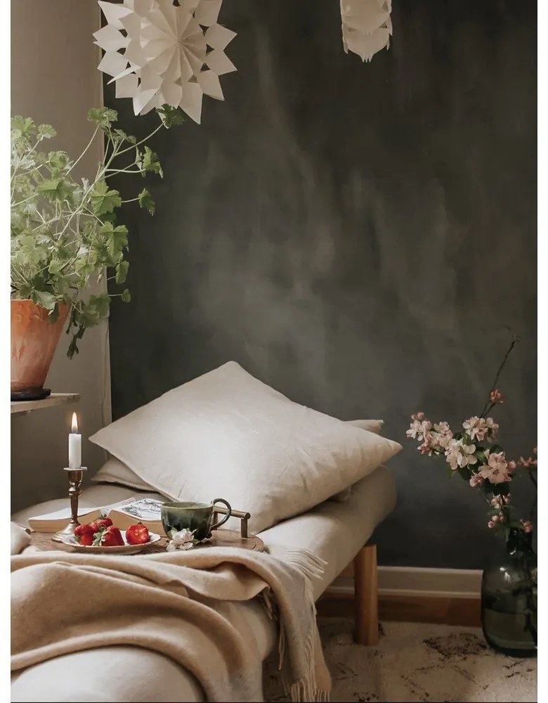 Бежов ленен диван 200 cm Pace - Karup Design