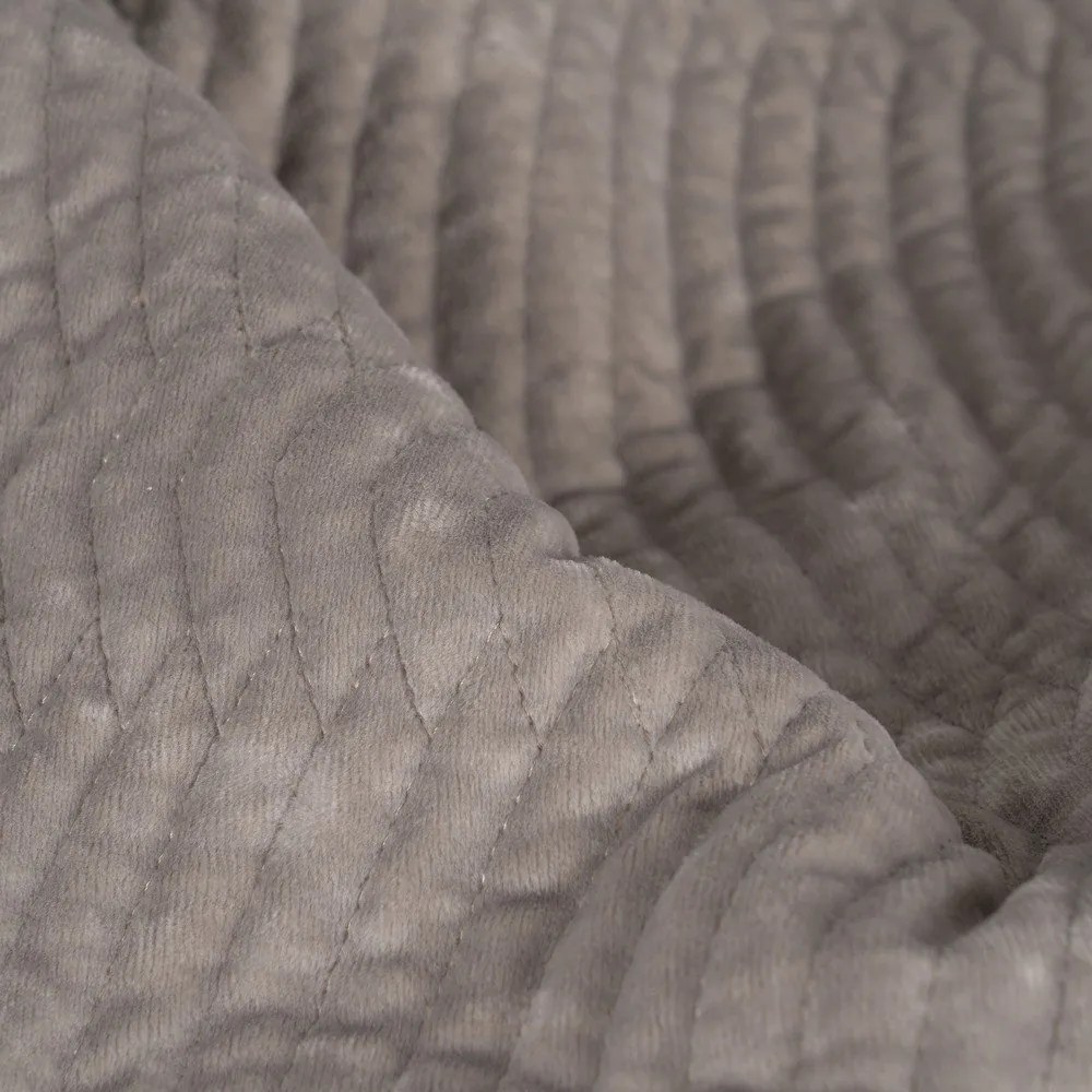 Сиво капитонирано покривало за легло 180x260 cm – Ixia