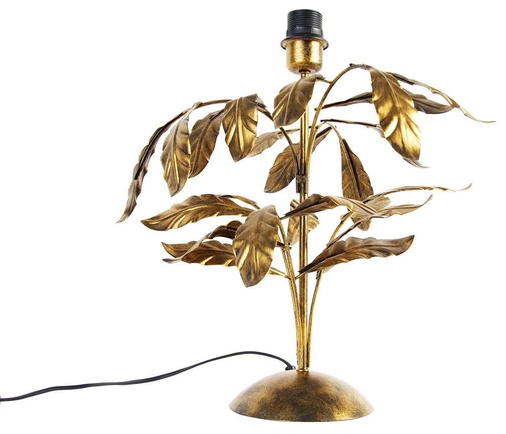 Винтидж настолна лампа антично злато 40 см без абажур - Linden