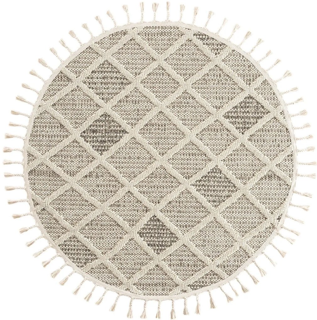 Килим Bukle 1411 - Cream, цвят Кремав, 120 cm см