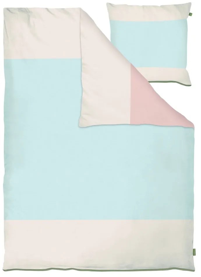 Светлосиньо единично спално бельо от памук перкал 140x200 cm Colore – Mette Ditmer Denmark