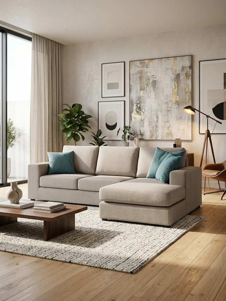 Ъглов диван Lina-Mpez Anoixto-265 x 170 cm-With storage box