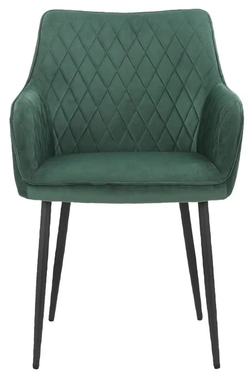 Зелени тапицирани трапезни столове в комплект 2 бр. Elvira – Støraa