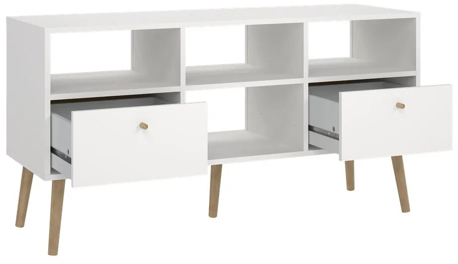 Бяла маса за телевизор 117x61 cm Bodo - Tvilum
