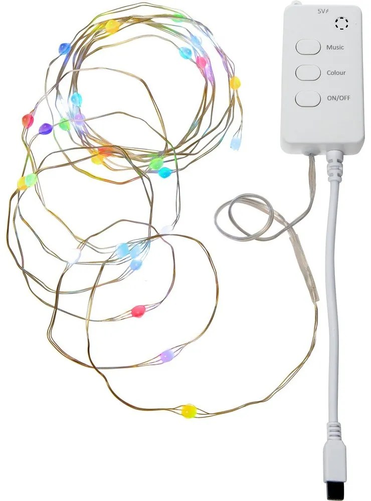 Светлинна верига с USB с 30 бр. крушки, дължина 300 cm Smart Strip – Star Trading