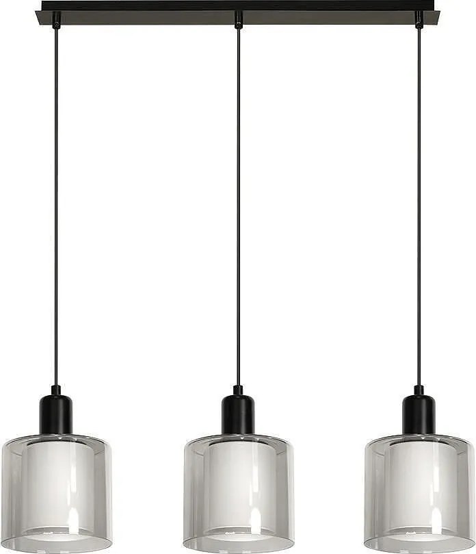 Пендел НИРА 2, черен/сив, 3xE27