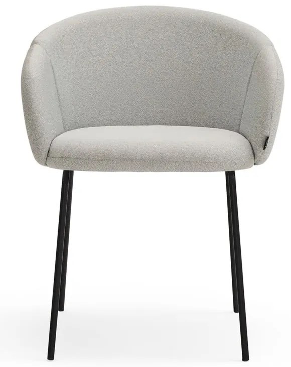 Светлосив тапициран трапезен стол Add – Teulat