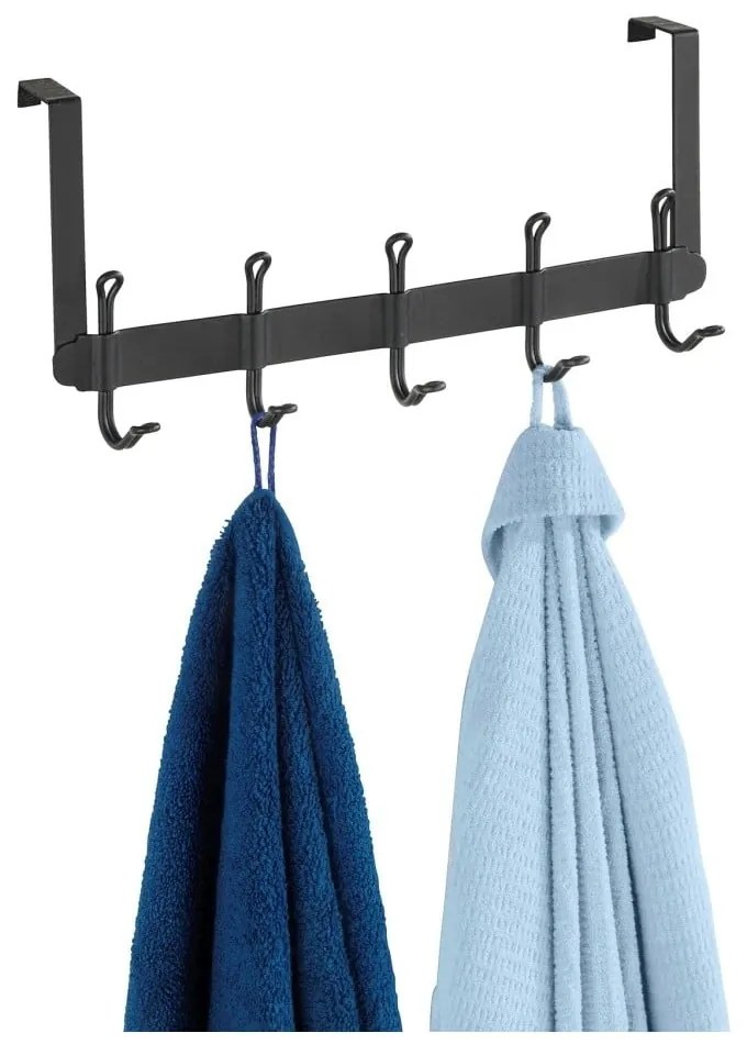 Черна закачалка за врата с 5 куки Nostalgia - Wenko