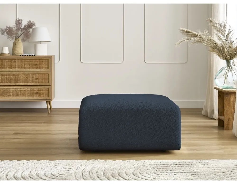 Тъмносиня табуретка от букле Tina – Bobochic Paris