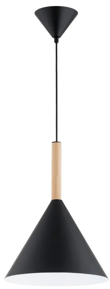 Пендел FUKS 1xE27/15W/230V черен/бежов