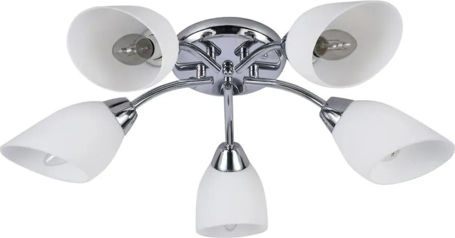 Плафонен полилей PORTOS 5xE14/10W/230V лъскав хром