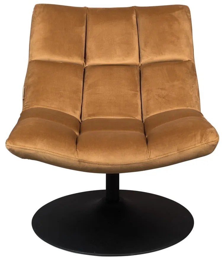 Кадифено кресло в цвят горчица Bar - Dutchbone