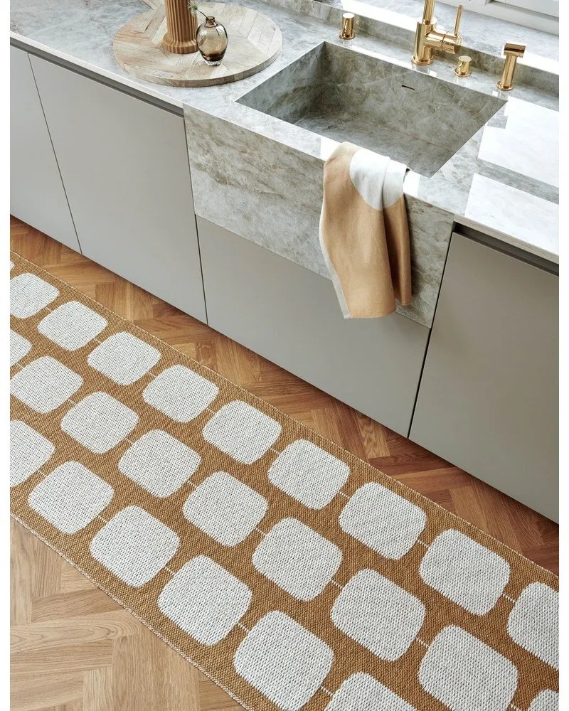 Кърпа за съдове със смес от лен 46x66 cm Vera Ochre – Pappelina