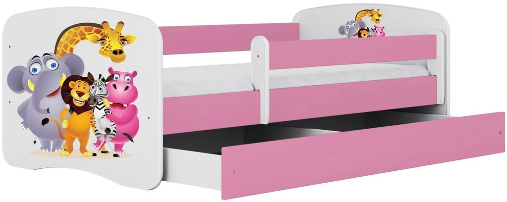 Детско легло Babydreams Cartoon-Roz-180 x 80-Zoo