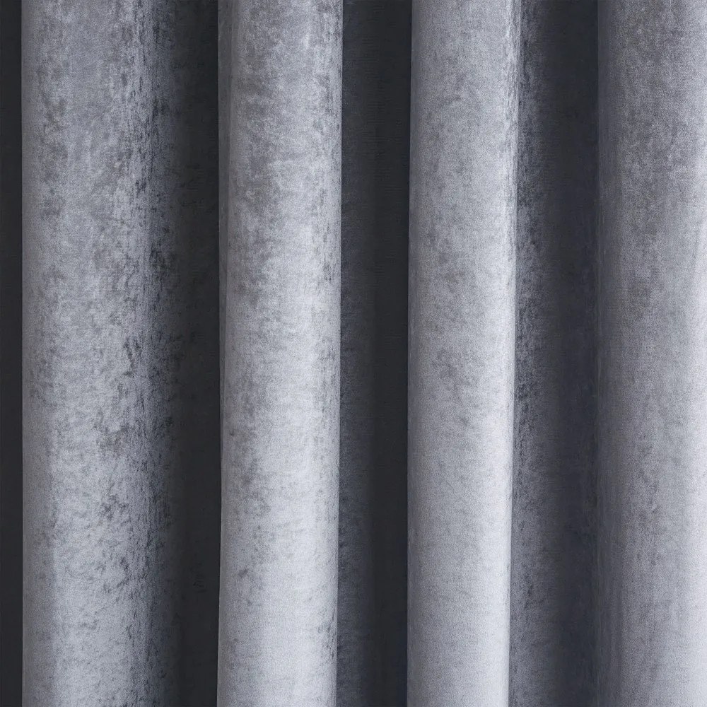 Сиви пердета в комплект от 2 бр. 168x137 cm Crushed Velvet Glamour Sequin – Catherine Lansfield