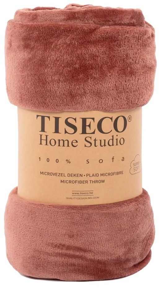 Одеяло от микроплюш в тухлен цвят 130x160 cm Cosy – Tiseco Home Studio