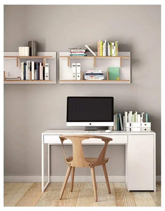 Бяла работна маса Prado - TemaHome