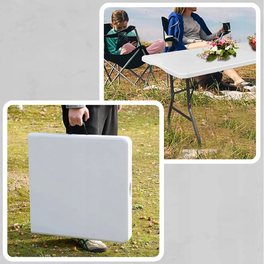 Маса за хранене за градина (сгъваема) 120 cm