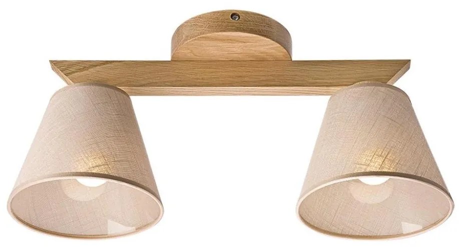 Плафон ANTONIO 2xE14/40W/230V дъб, приспособен за таван