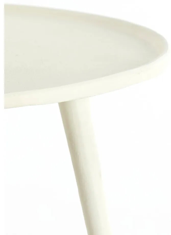 Кремава метална кръгла масичка за кафе ø 67,5 cm Babina – Light & Living