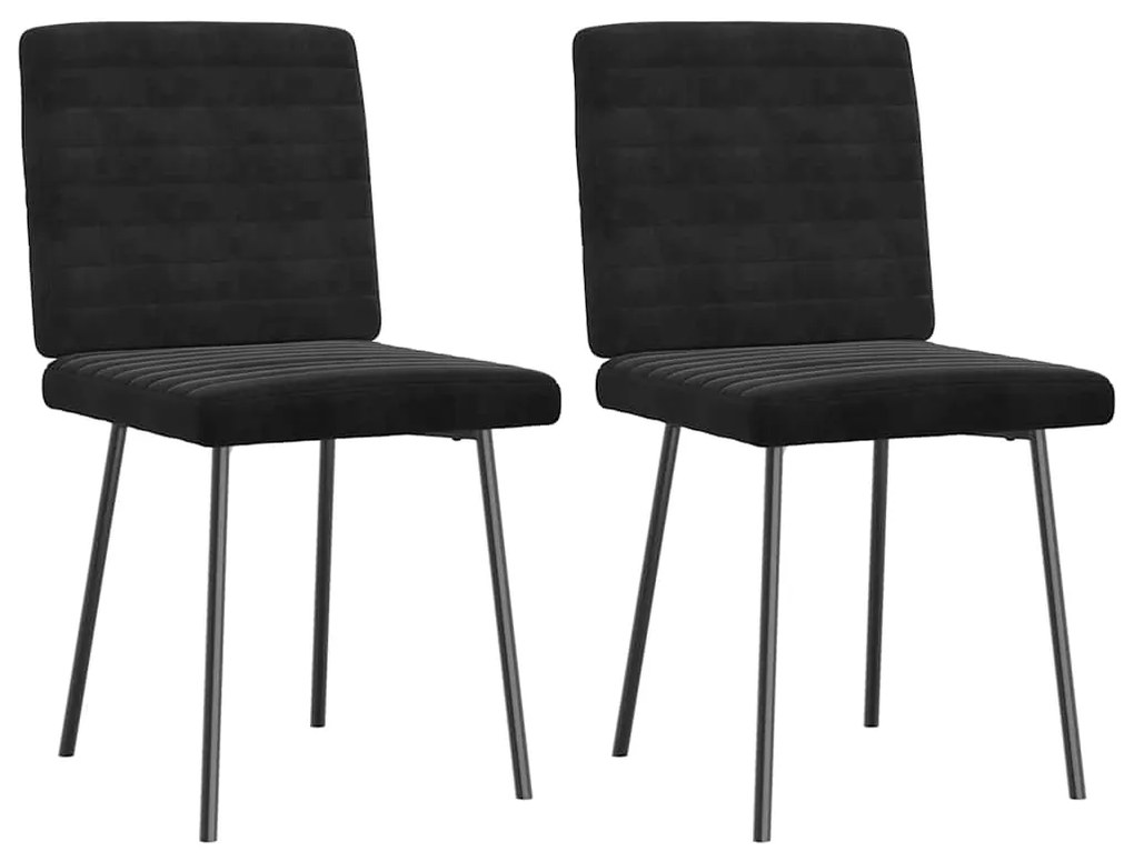 4101162 vidaXL Трапезни столове, 2 бр, черни, кадифе