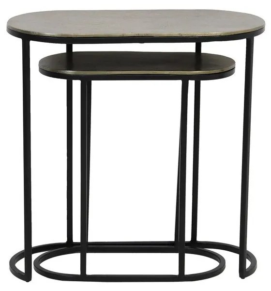 Метални странични масички в комплект от 2 бр. 26x53 cm Bocov – Light &amp; Living