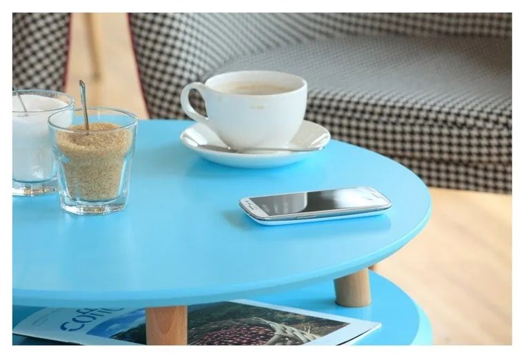 Světle šedý konferenční stolek Ragaba UFO, ⌀ 57 cm