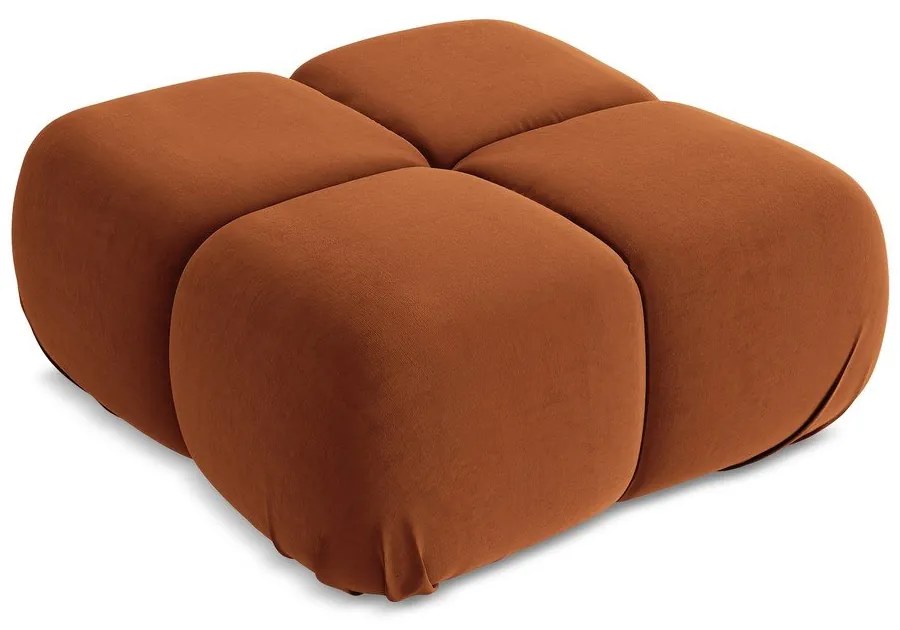 Оранжева кадифена модулна табуретка Lokua – Makamii